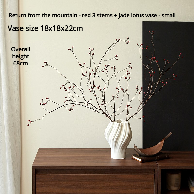 Ensemble 3 pièces Red Return Mountains + Vase Jade Wave - Petit