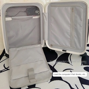 Phía Trước Mở Nắp Hành Lý Nhỏ Trường Hợp 20 Inch Bánh Xe Phổ Giá Trị Màu Sắc Cao Mật Khẩu Hộp Neoprene Xe Đẩy Trường Hợp 26 Inch Lớn - Product Image 4