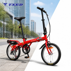<span class=keywords><strong>Bicicleta</strong></span> Plegable TXED de 16 <span class=keywords><strong>Pulgadas</strong></span> con Marco de Aleación de Aluminio, 3 Velocidades, 12.5 kg de Peso Ligero, Frenos V, Neumáticos CST, <span class=keywords><strong>Bicicleta</strong></span> Eléctrica Plegable para Adultos - Product Image 1
