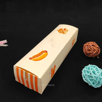 Boîte à hot-dogs en papier recouvert de gaufres Lolly pour usage industriel alimentaire