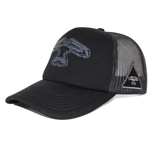 <span class=keywords><strong>Gorra</strong></span> <span class=keywords><strong>Trucker</strong></span> Veracap HN0001 Personalizada de Alta Calidad en Gris Jaspeado, 5 Paneles, Bordado 3D, Malla, Cierre a Presión - Product Image 3