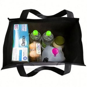 Sac de courses en tissu non tissé imprimé personnalisé avec logo, 20 kg, prix compétitif, pour la vente au détail, emballage alimentaire vierge, Superet - Product Image 4
