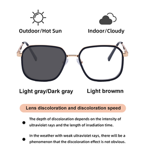 Occhiali da <span class=keywords><strong>Sole</strong></span> Partagas all'Ingrosso, Design Personalizzato con Logo, Lenti Fotocromatiche Quadrate Anti Luce Blu UV400 per Uomo - Product Image 5