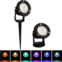 Lámpara LED de punta para exteriores, iluminación de paisaje de jardín, impermeable, 5W, 7W, 9W, RGB, 85-265V, 12V