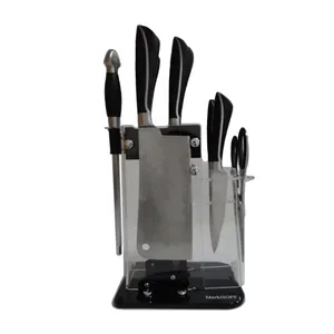 2024 Recommended Product 2 Piece Family Utility Knives Set 8 Pcs Hot Sale Kitchen Knife Set Kitchen Knives With Novelty Stand