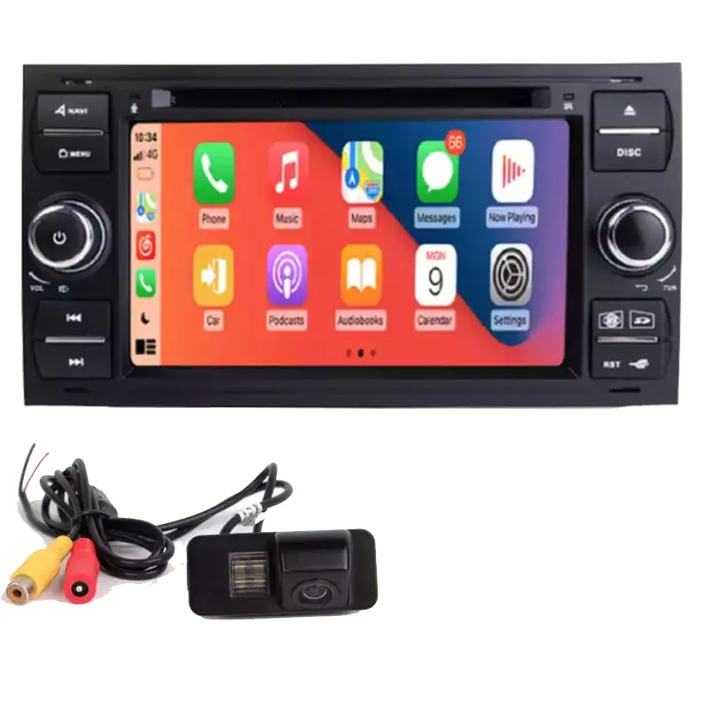กระจกรถยนต์ Android 11,วิทยุระบบนำทาง Gps สำหรับ Ford Focus วิทยุ Wifi 3G BT SD OBD ควบคุมพวงมาลัยรถด้วย