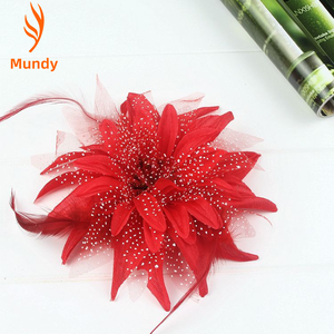 Clip Floral de Plumas Suaves para Atuendos de Actuación, Idea de Regalo para Celebraciones Festivas, para Invitados de Boda, Fiestas y Eventos Especiales - Product Image 2