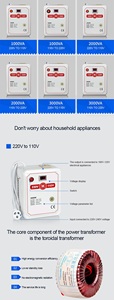 เครื่องแปลงไฟ 110v เป็น 220v หม้อแปลงไฟฟ้า 2000w สำหรับเครื่องใช้ไฟฟ้าภายในบ้าน ปลอดภัย 50Hz/60Hz AC Converter - Product Image 5