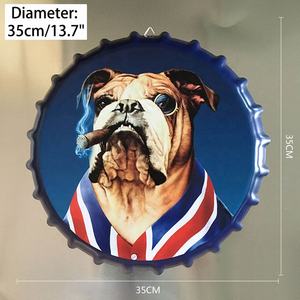 Letrero Metálico Decorativo de Pared para Bar de Hotel, Estilo Retro Vintage, Personalizado, con Diseño de Tapa de Botella de Cerveza, 35 cm de Diámetro, Tendencia 2026 - Product Image 3