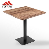 Ventes directes d'usine de comptoirs de restaurant laminés en HPL modernes et de tables basses à pieds en métal et de meubles de restaurant