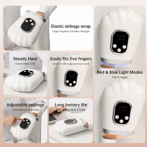 2025 Intelligent USB Rechargeable Portable Air Compression Hot Compress Professional 360 Vibration <b>Hand</b> <b>Massager</b> Timing - Product Image 6