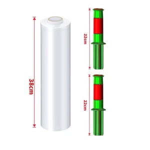 Film étirable PE Tianqi Packaging, 38 cm de largeur, transparent, pour l'emballage logistique et le déménagement de marchandises - Product Image 1