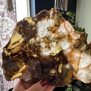 Venta al por Mayor de Losas de Mica Dorada Natural de Alta Calidad, Cristal de Cuarzo Curativo para Decoración - Product Image 3