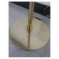 Pupitre de conférence moderne en acrylique doré avec support en acier inoxydable pour mariages, bureaux et salles de classe