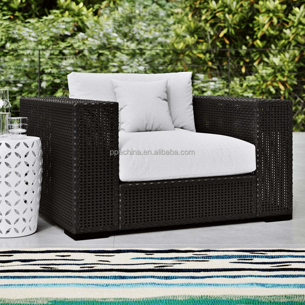 Wholesale Modern Rattan Chair Patio Bark Wicker Sofa Aluminum Luxury Comfortable Garden Courtyard Outdoor Furniture Light Chairs