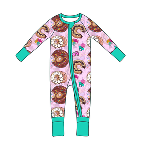 Ropa para Niños Donuts Ropa De <span class=keywords><strong>Bebe</strong></span> Ropa Infantil <span class=keywords><strong>Pijamas</strong></span> de Bambú para Bebés Zippy para Niños - Product Image 1