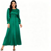 Robe longue élégante, grande taille, de haute qualité, simple et droite pour femmes musulmanes, robe longue tendance pour femmes musulmanes
