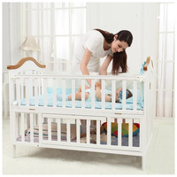 Lit à bascule pour bébé, ensemble de meubles, lit réglable avec roulettes