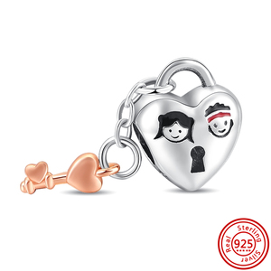 <span class=keywords><strong>2022</strong></span> nueva 925 de plata esterlina azul dinosaurios aves amor clave DIY encantos del grano Fit serpiente Original de las mujeres de la pulsera de la joyería DIY regalo - Product Image 5