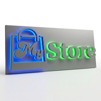 Enseigne LED personnalisée pour entreprise, lettres LED, enseigne en acrylique 3D, logo personnalisé en métal, enseigne LED pour devanture de magasin