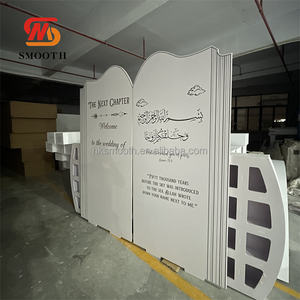 SMOOTH PVC Wedding Backdrop White Acrylic Arch Backdrop Stand book shape 3D Wedding Backdrop Stage Decoration - Product Image 2