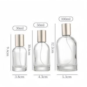 Parfum de luxe bouteille vide 30ml 50 ml 100 ml verre clair parfum à sertir bouteilles pompe atomiseur en gros avec des boîtes en or - Product Image 4