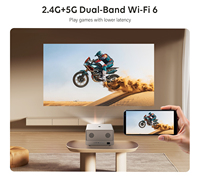 Projecteur CRE U1 4K pour Netflix et Home Cinéma - LED portable avec Android 11, haut-parleurs intégrés, 8000 lumens ANSI, WiFi6