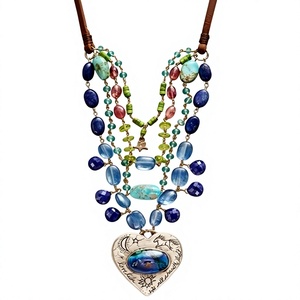 New Premium Multilayer Coral Beaded <b>Statement</b> <b>Necklace</b> Stylish Unique Woman Ball Shape Party Wedding Gifts Jewelry with Woman - Product Image 5