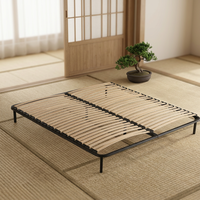 Cadre de lit double en fer avec sommier métallique, cadre de lit en tissu Queen/King Size, lit à quatre poteaux 180x200 pour décoration de chambre de campagne/rurale
