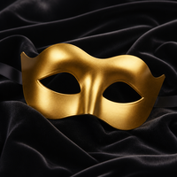Masques de mascarade vénitiens en gros, en plastique biodégradable, à motif personnalisé, avec ruban, thermoformés, pour fêtes, cosplay, bal et Mardi Gras