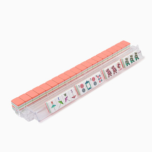 Jeu de Mahjong Portable de Luxe Moderne avec 160 Tuiles Peintes à la Main en Acrylique pour le Divertissement - Product Image 5