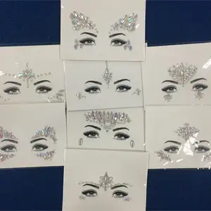 KHY Face Gem Jewels Rave Crystal Gem Eye Face Body Jewel Crystal Rhinestone Stickers para Festival Party