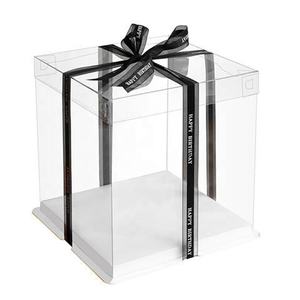 Пользовательские роскошные коробки для торта на день рождения для гостевой площади 12 дюймов высотой прозрачная упаковка для торта - Product Image 2