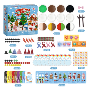 Kit de Arcilla para Manualidades Navideñas al por Mayor, Set de Arcilla de Modelado de Secado al Aire de 12 Tazas para Fiestas Familiares y Escuelas, Marca Privada, Listo para FBA, OEM - Product Image 2
