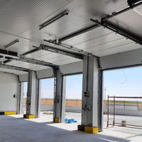 Porte sectionnelle automatique isolée en acier de style Rite pour usage industriel, entrepôt et atelier