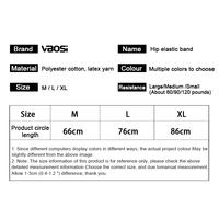 Bandes de résistance élastiques unisexes VBOSi pour les exercices des jambes/des hanches/des cuisses/des fessiers - Multicolores, différents niveaux de résistance, CE