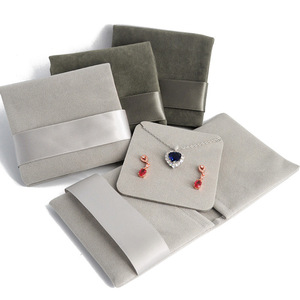 Bolsa de Embalaje de Joyería con Cuentas de Buda Impresas Personalizadas, Bolsa de Joyería de Terciopelo con Cinta - Product Image 5