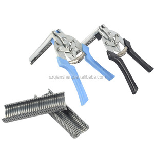 <span class=keywords><strong>Pince</strong></span> à cage en fil métallique <span class=keywords><strong>Pince</strong></span> à anneau de porc Outil et 600 pinces M <span class=keywords><strong>Agrafes</strong></span> Cage à mailles de poulet Clôture en fil métallique - Product Image 1