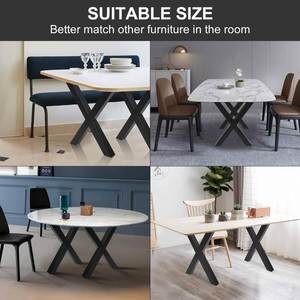 High Quality Modern Set of 2 X-Shape Cast Iron Dining <b>Table</b> <b>Legs</b> for Outdoor Use - Product Image 6