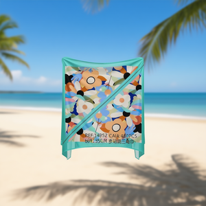 Sciarpa triangolare multifunzionale 60x135 cm con stampa floreale e protezione solare - Product Image 3