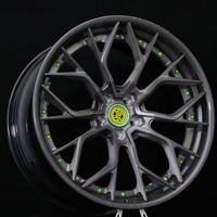 Jantes en alliage de carbone forgé haute pression sur mesure de 17 à 22 pouces, 2 pièces, 5x112/114.3, finition noire concave pour RS7/718/911