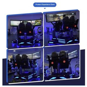 Simulateur de course dynamique 9D en intérieur, console de jeu à trois écrans avec dispositif de détection de mouvement à trois axes, équipement MR - Product Image 5