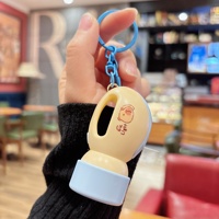 Mini lampe torche porte-clés de dessin animé, jouet lumineux pour enfants, pendentif mignon pour couple, décoration de sac à dos, petit cadeau en gros