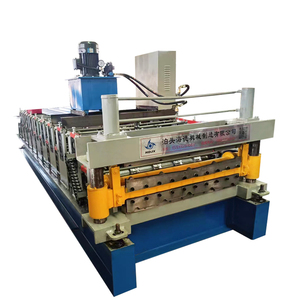 HD hai lớp mạ kẽm loại tấm lợp kim loại hình thang làm máy tạo hình cuộn - Product Image 2