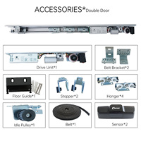 Nouveau Design DSL-800 Simple Ville Style Maison Résidentielle Commercial Heavy Duty Rupture Thermique Automatique Porte Coulissante