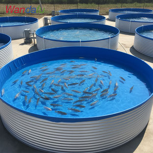 Bassin en géomembrane pour l'aquaculture, réservoirs circulaires pour pisciculture, revêtement en géomembrane HDPE, piscines en plastique - Product Image 1