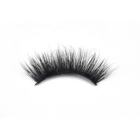 Haute Qualité Naturel À La Main Faux 3D Bande De Fourrure De Vison Marque Privée Pleine Bande De Cheveux Humains Faux Cils pour Le Maquillage