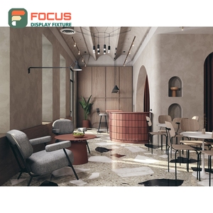 ชั้นวางสินค้ากาแฟดีไซน์สร้างสรรค์ ฐานไม้ สำหรับจัดแสดงฝาครอบแก้วและเมล็ดกาแฟ - Product Image 2