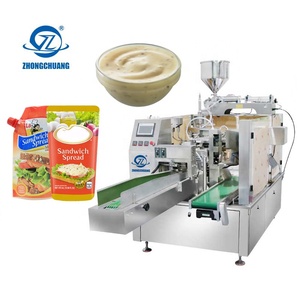 Envasadora Doypack con Boquilla, Equipo de Llenado y Sellado de Bolsas, Máquina Rotativa para Envasado de Bolsas Preformadas con Boquilla para Productos como Mantequilla y Salsas - Product Image 1