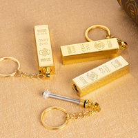 Briquet vintage au kérosène en forme de barre d'or, porte-clés portable